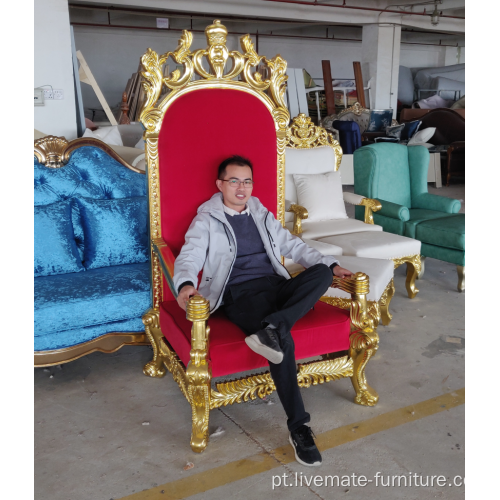 leão king festa trono braço cadeiras